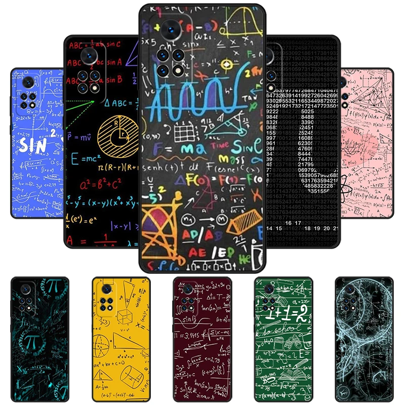 Funny Math Formulas Equations Phone Case For Redmi Note 11 EPro 11S 10T 9S Promax 8 Pro Xiaomi Mi 11 12X 12S Ultra Cover