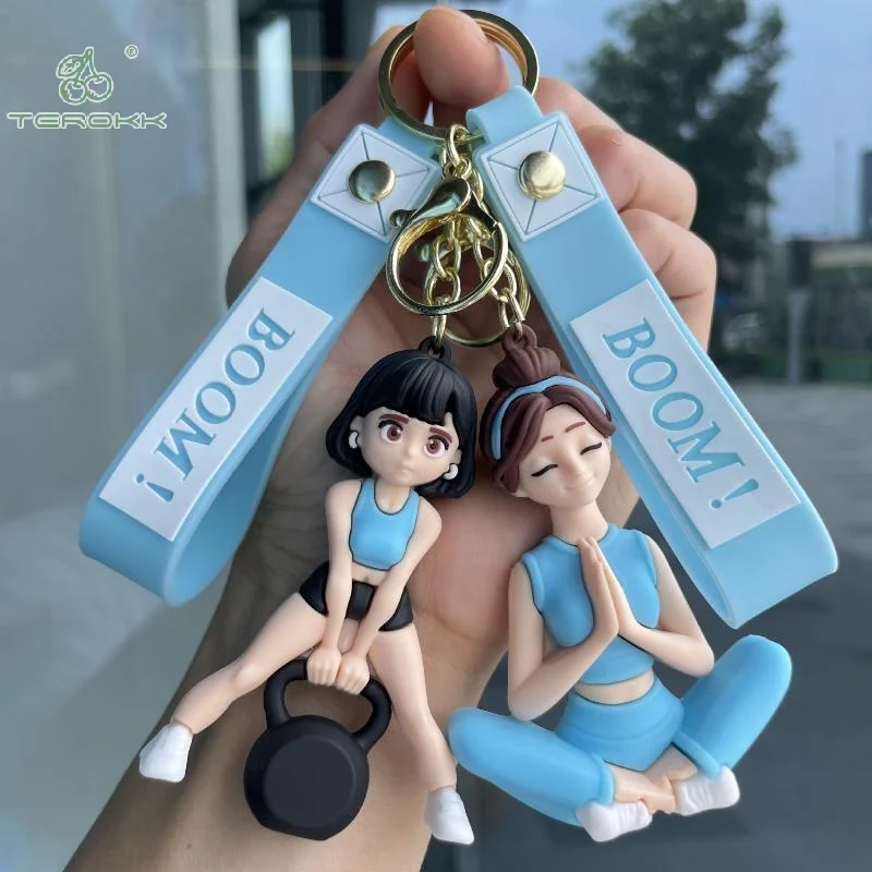 Yoga Fitness Gifts - Cartoon Creativity Cute Yoga Girl Silicone