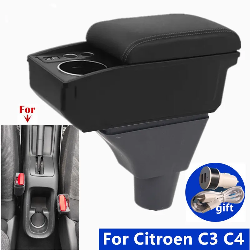 Für Citroen C3 C4 Armlehne Box Für Citroen C3 C4 Auto Armlehne box Lagerung box Innen Gewidmet Retrofit teile Auto Zubehör