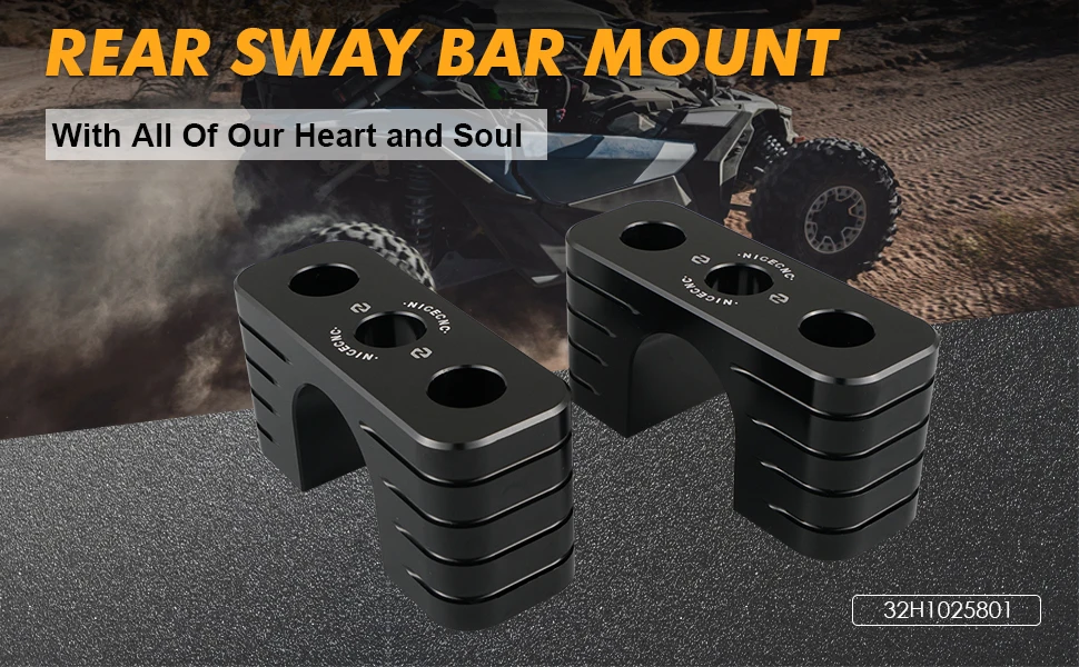 NICECNC Für CAN AM Maverick X3 UTV Hinterachs-Stabilisator-Klemmhalterung Max R 4x4 XDS XMR XRC XRS Turbo DPS 2017-2024 Aluminium – Detail 2