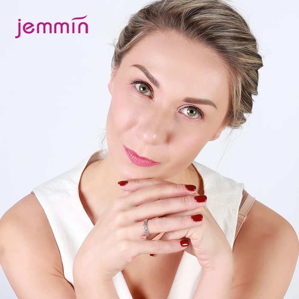 Vintage Authentic 925 Sterling Silver Hollow Rings for Women Wedding Engagement Anniversary Finger Female Jewelry