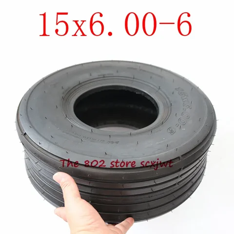 Колесо 15x6.00-6 (15X6-6 Дюймов) С Прямым Протектором Для Газонокосилок И Садовой Техники, Для Мотоциклов И Картов 168CC