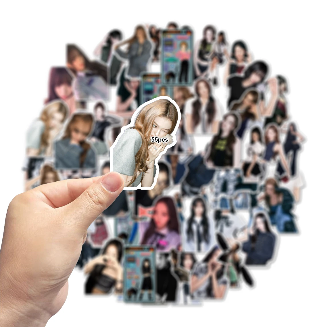 50Pcs Durable Waterproof KPOP Stickers Cartoon Star Decals Collectible Stickers Fan Souvenir Gift
