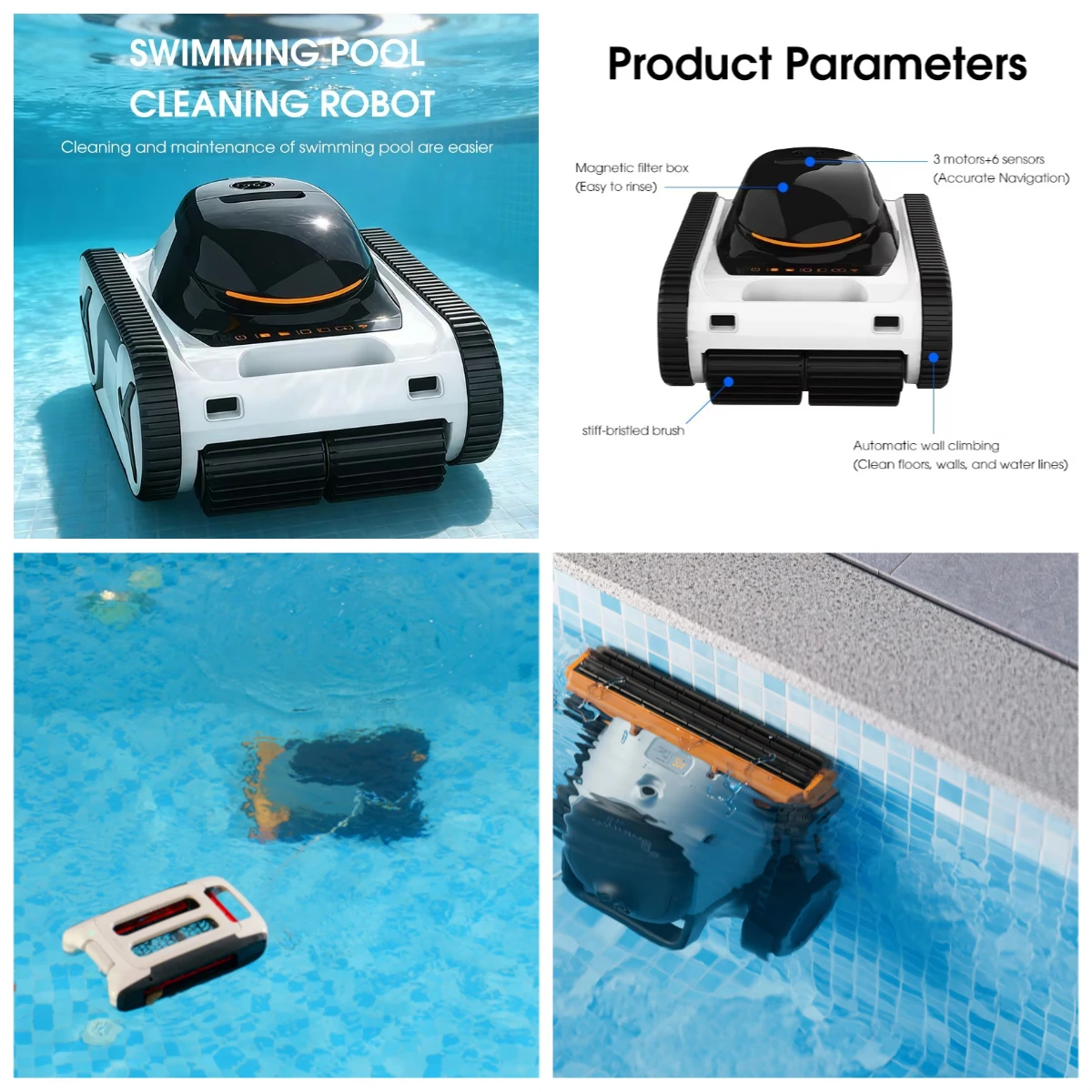 

Автоматический робот-пылесос для бассейнов с сертификатом CE – подводный робот-очиститель для стен бассейнов