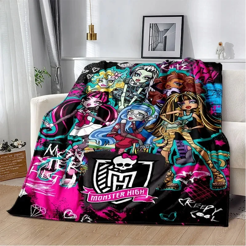 Cartoon Monster High Draculaura Vampire Soft Blankets,Keep Warm Throw Blanket Comfortable for Picnic Beds Sofa Home Bedroom Kids