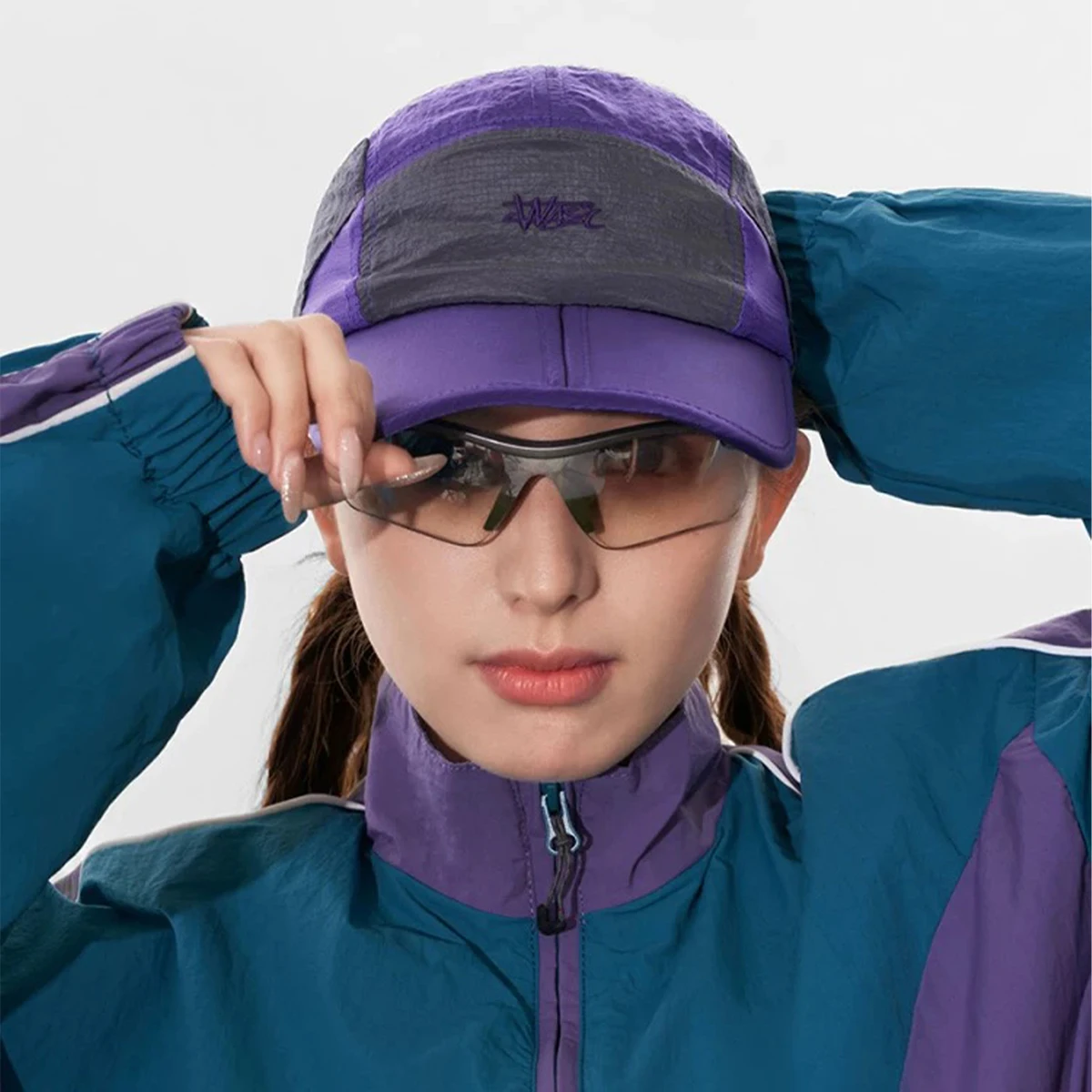 New Unisex Outdoor Letter Embroidery Baseball Hats Color Block Sunshade Quick Drying Breathable Peaked Caps Versatile Personal 4