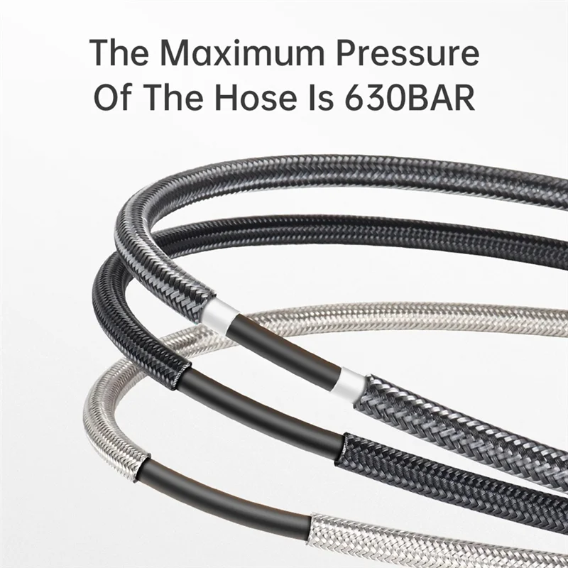 

RTSHE-Diving Dual Female Connector High Pressure Regulator Hose Carbon Fiber Woven Scuba Diving High Pressure Hose