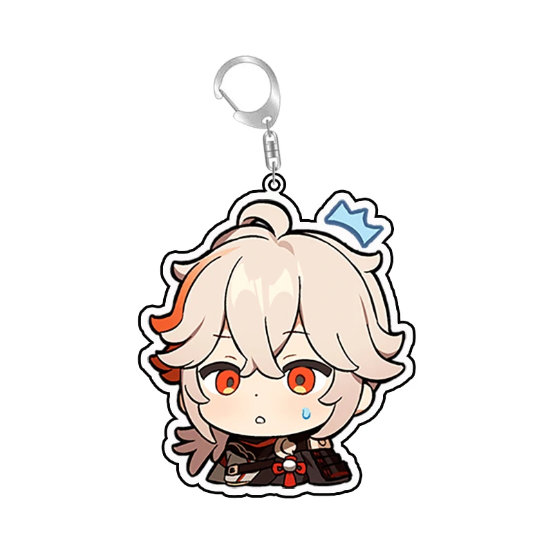 Genshin Impact Anime Figure Key Chain Ring Keyring Cute Kaedehara Kazuha Kaveh Backpack Charm Custom Acrylic Keychain