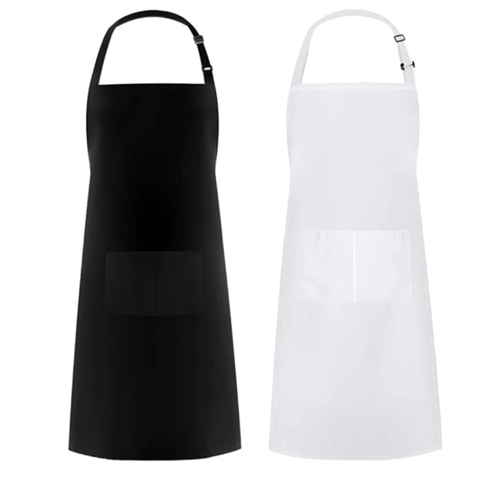 

3pcs Adjustable Bib Barista Bartender Baker Waitstaff Uniform Work Aprons Kitchen Chef Apron with pocket