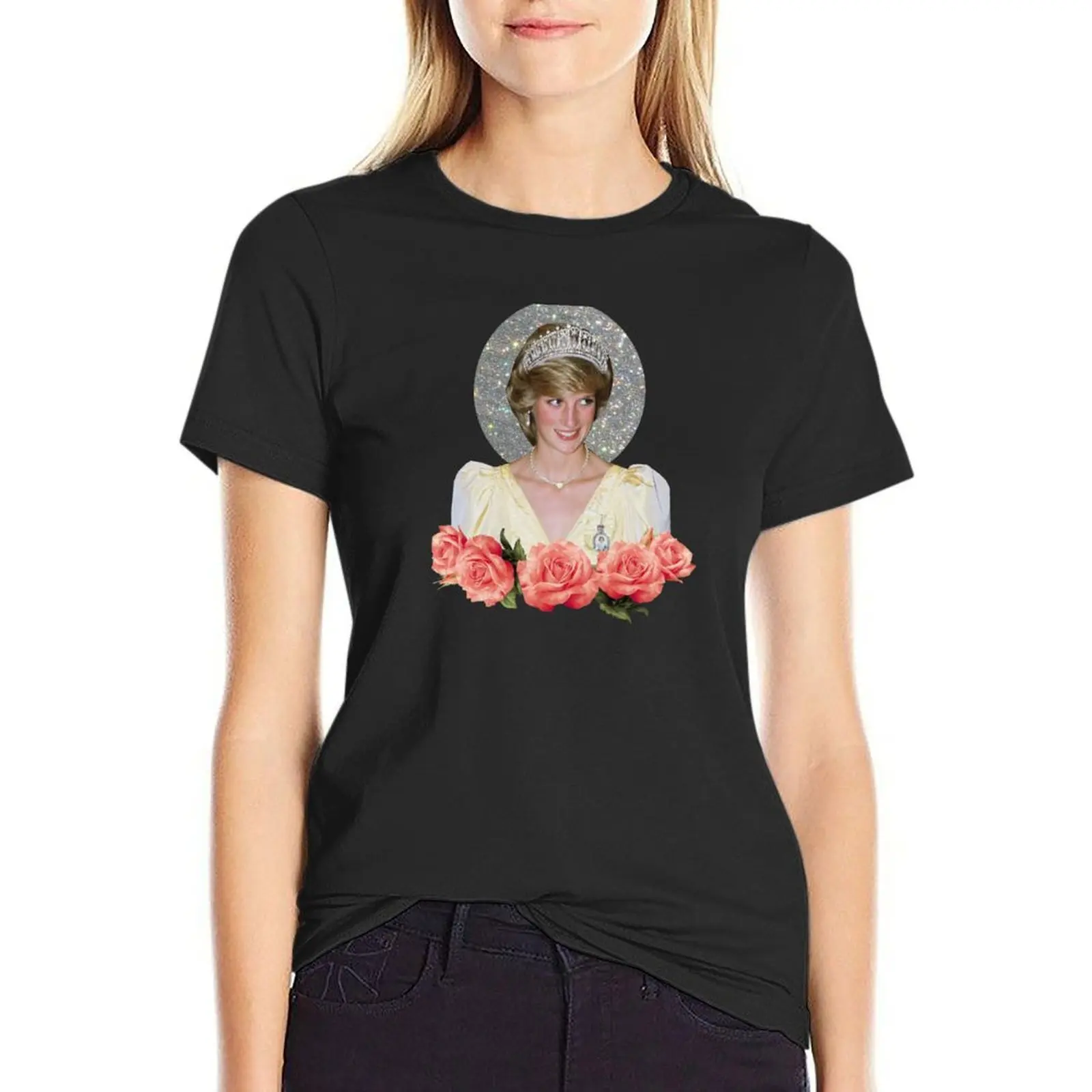 Camiseta de princesa para mujer, blusa vintage, ropa bonita, camisetas blancas