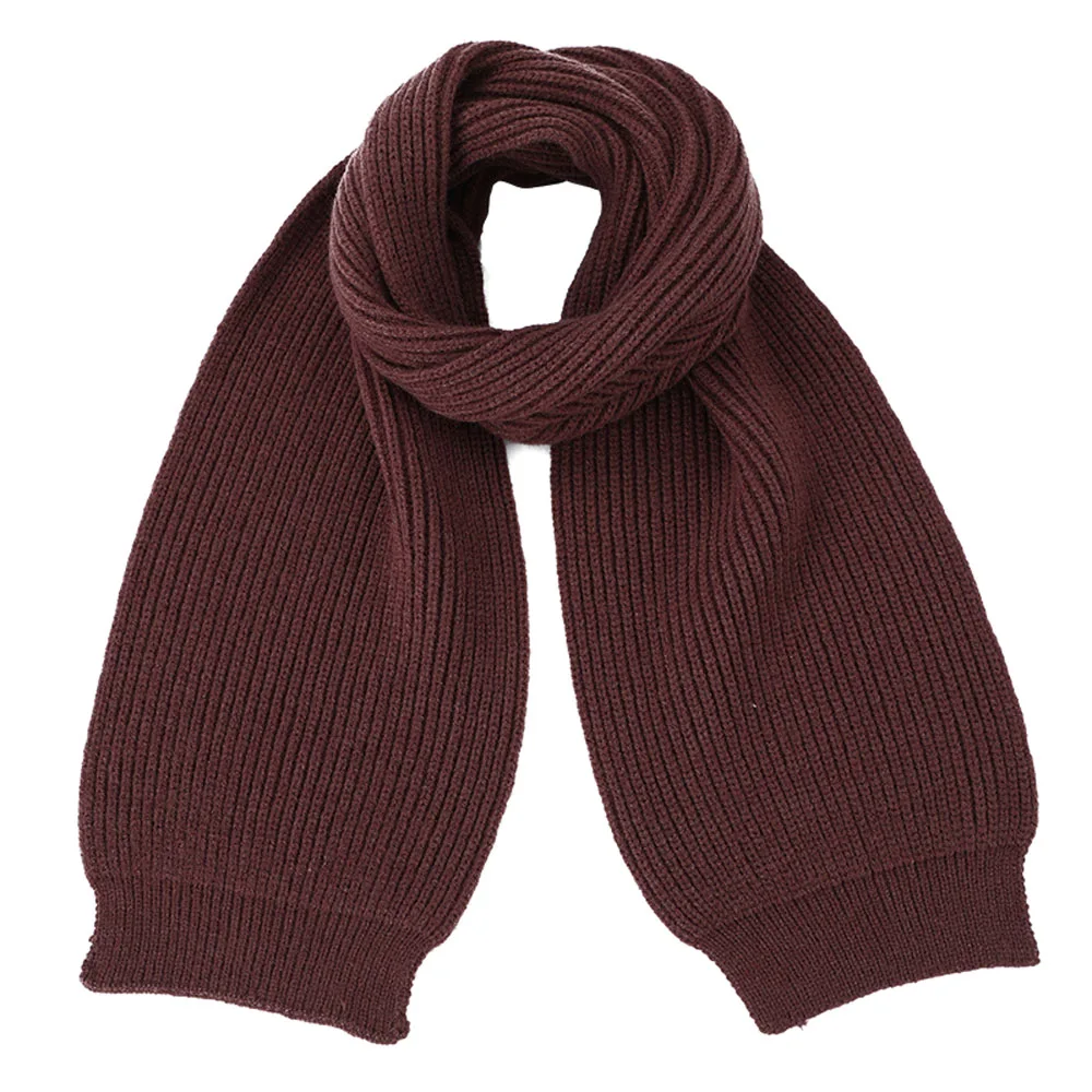 New Brand Scarf For Women Neck Collar Keep Warmer Thick Soft Wool Lady Grandma Winter Gift For Men Knitted Scarves