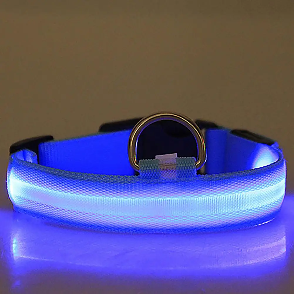 LED Dog Collar Pet Collar Glowing Loss Prevention LED Collar Dog Training Leashes Collar Walking Harness Collar Leader Rope