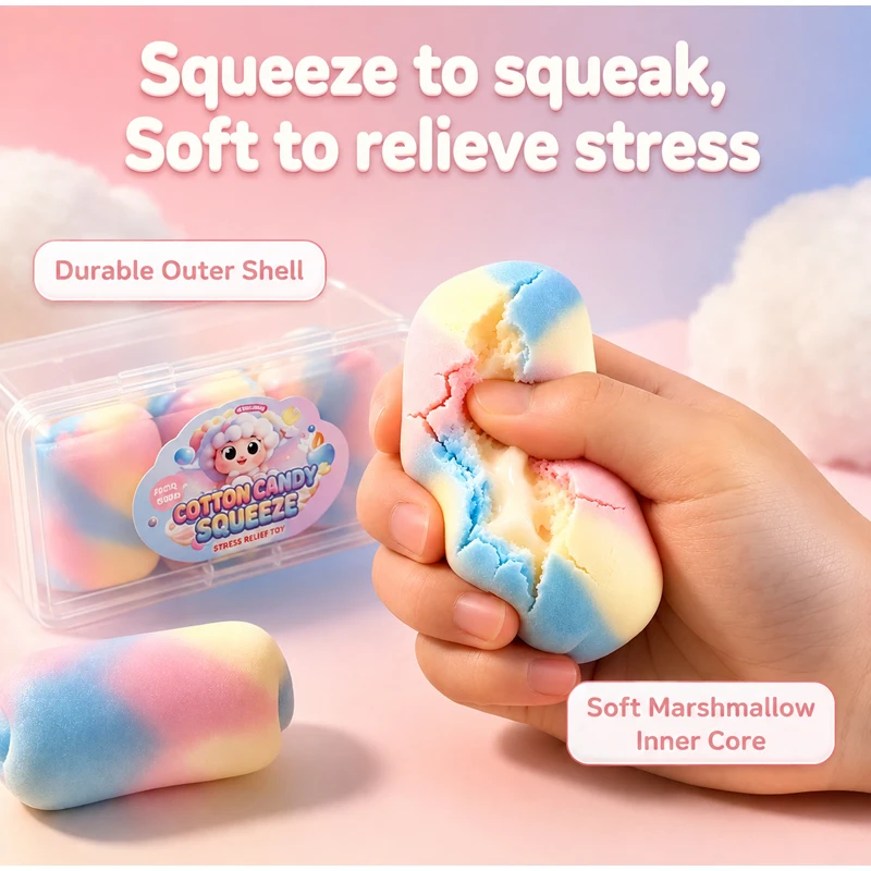 1/3/4 Pcs Colorful Crispy Wax Coating Stress Balls Pinch Squeeze Fidget Toy Anti‑Stress Relief Toy for Home Office Creative Gift