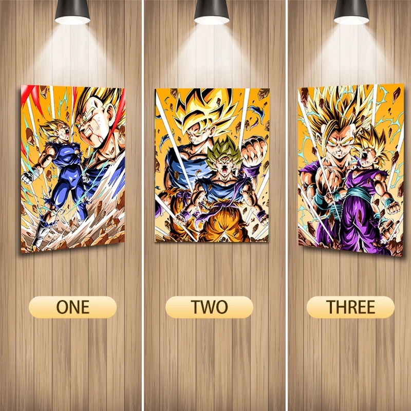 Bộ Phim Anime Hành Động Hình Dragon Ball Z/Naruto 3D Lật Gradient Áp Phích Đồ Chơi Trang Trí Phòng Khách Tặng Ma Thuật Treo Tường miếng Dán Đồ Chơi Trẻ Em