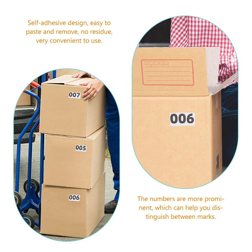 

1 Roll Round Number Stickers Adhesive Labels for Inventory Tracking Warehouse Organization Circle Numbered Decals Small Stickers