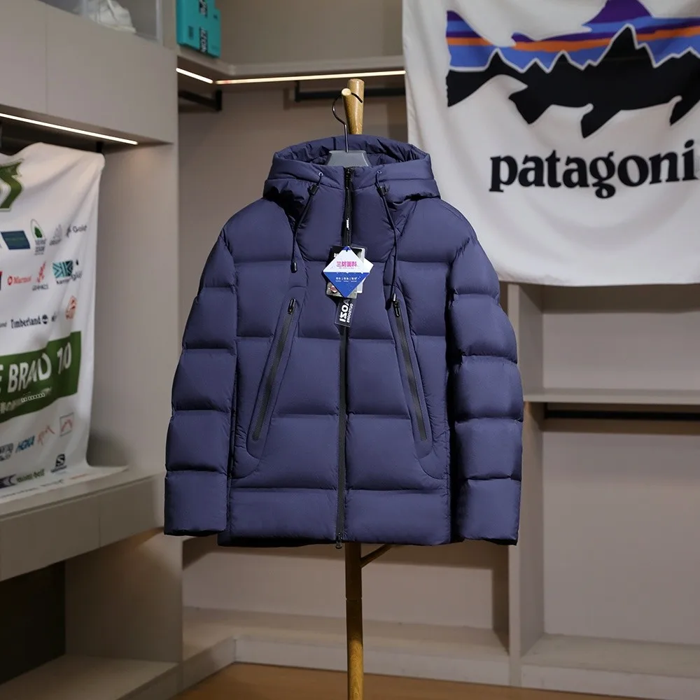 

ex Winter Du down Jaet Anti-Cold Warmth Waterproof Windproof Hooded Puffer Coat Outdoor Ci Casual Regular Fit Zipper