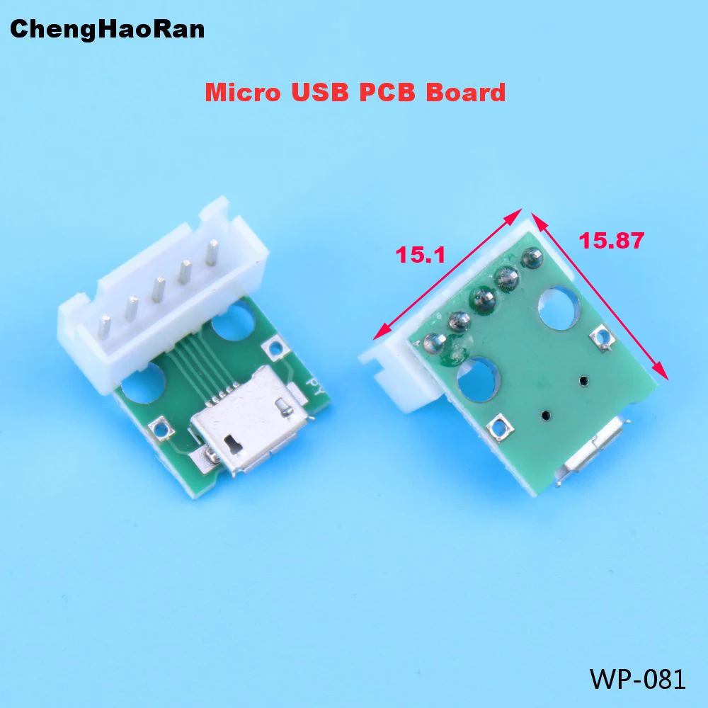 1pcs Micro USB To DIP Adapter 5pin Female Connector Module Board Panel Female 5-Pin Pin board B Type PCB 2.54 MM