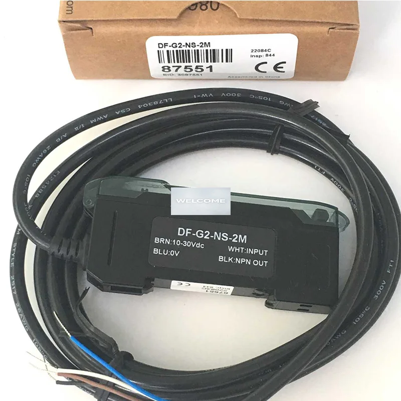 1pcs 100% Original BANNER DF-G1-NS-2M DF-G2-NS-2M NPN Output Type Dual Digital Fiber Amplifier