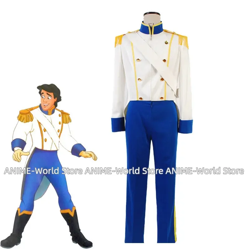 Deluxe The Little Mermaid Prince Eric Costume Cosplay Disguise Carnival Performance Party Clothing