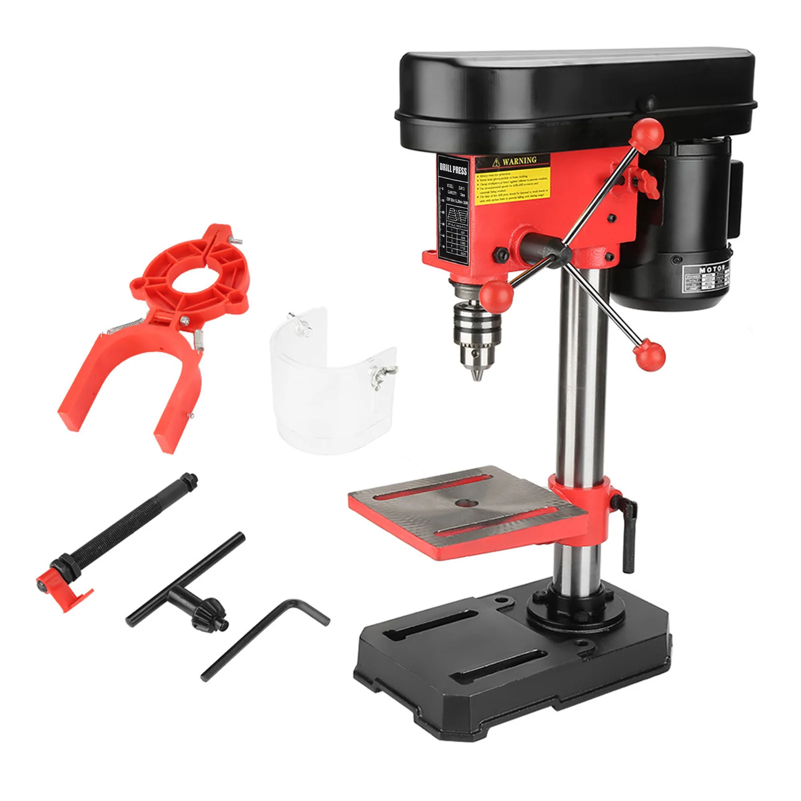 

Bench Drill Machine Mini Bench Drill Press Stand Workbench Mounted 350W 5 Speed 50mm Workbench Repair Tool