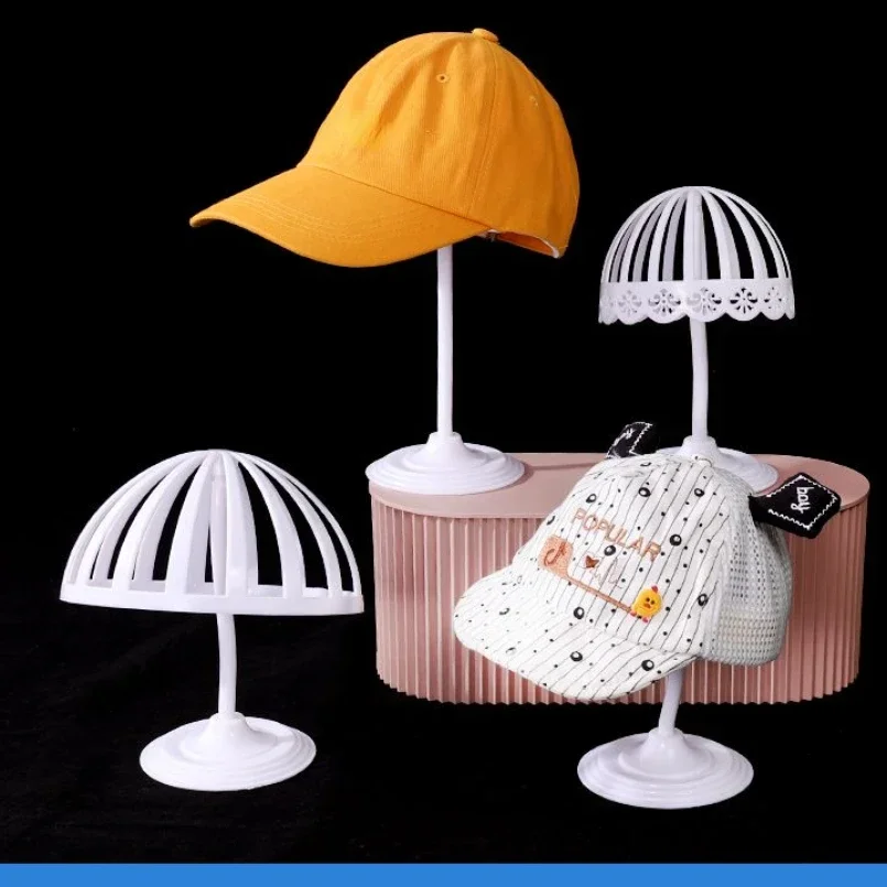 5 Pieces Hats Showcase Rack Mother and Baby Stores Kids Adult Scarf Clothes Wig Hair Decor Display Support Shelf Goods Organizer