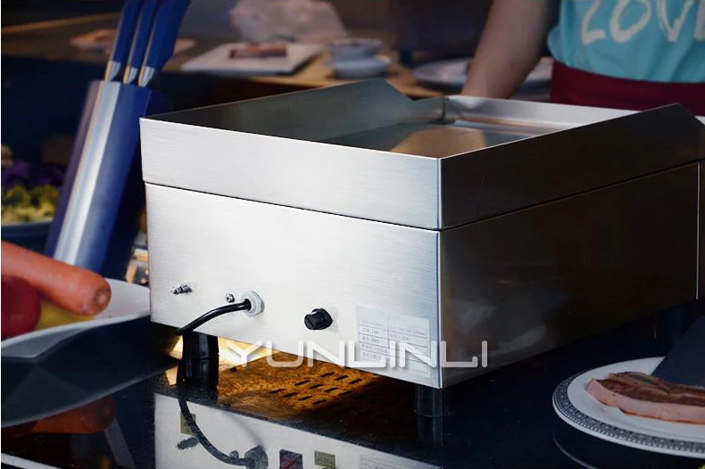 Commercial Stainless Steel Steak Grill Pan Electric Barbecue Griddle Teppanyaki Equipment Grelhador Flat Top Grill