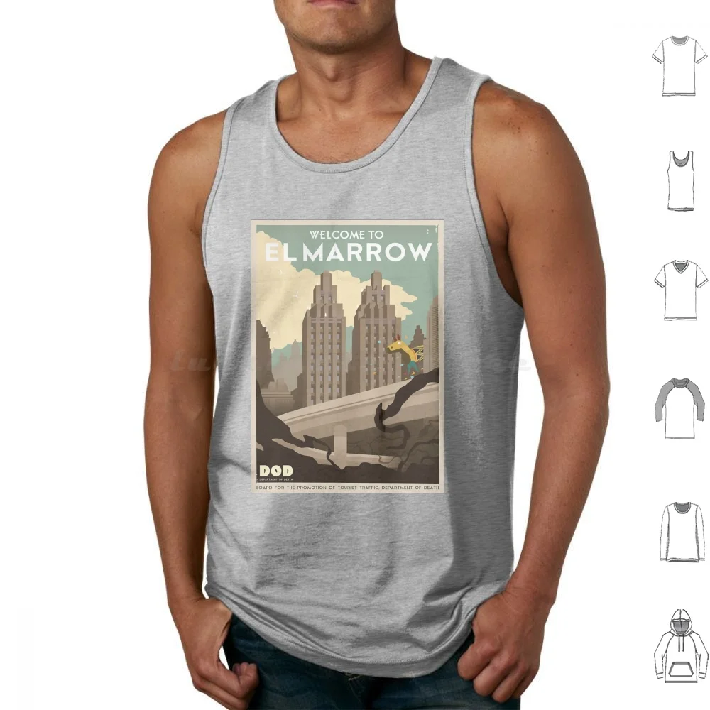 Grim Fandango Travel Tank Tops Print Cotton Retro Travel Video Game Game Grim Fandango Videogame Pc Grim Fandango Gaming