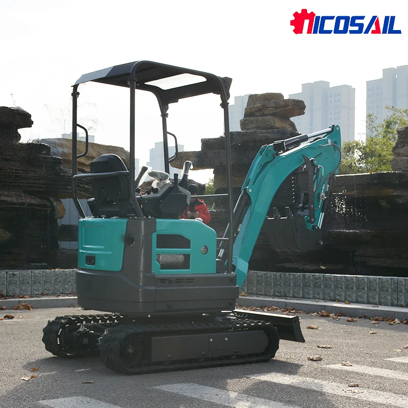 

1.8 Ton Nicosail Hydraulic Cylinder Mini Excavator Household Agricultural Micro Excavator with Crawler Pump Engine Core Componen