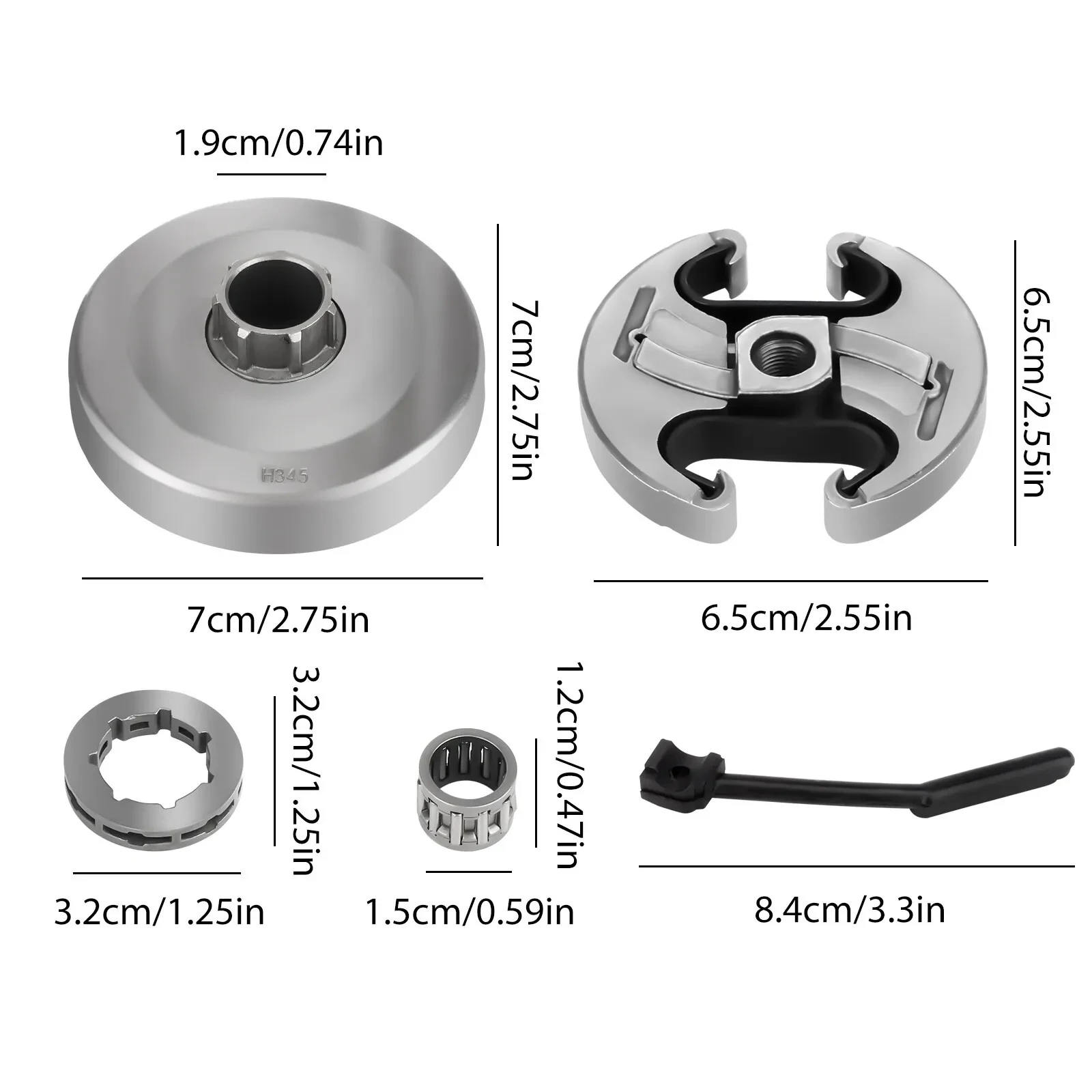 325-7 Sprocket Rim Clutch Assy With Clutch Drum &Oil Line Kit For Husqvarna 340 345 346XP 350 353 445 450 E Chainsaw Accessories