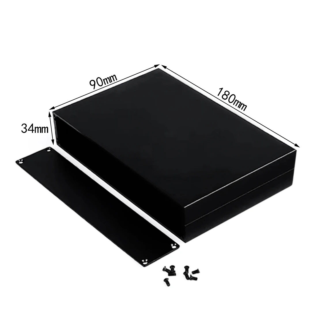 Aluminum Enclosure 180*34*90/200mm Waterproof  Split Box Black Type Case Electronic Box DIY Power Housing Instrument