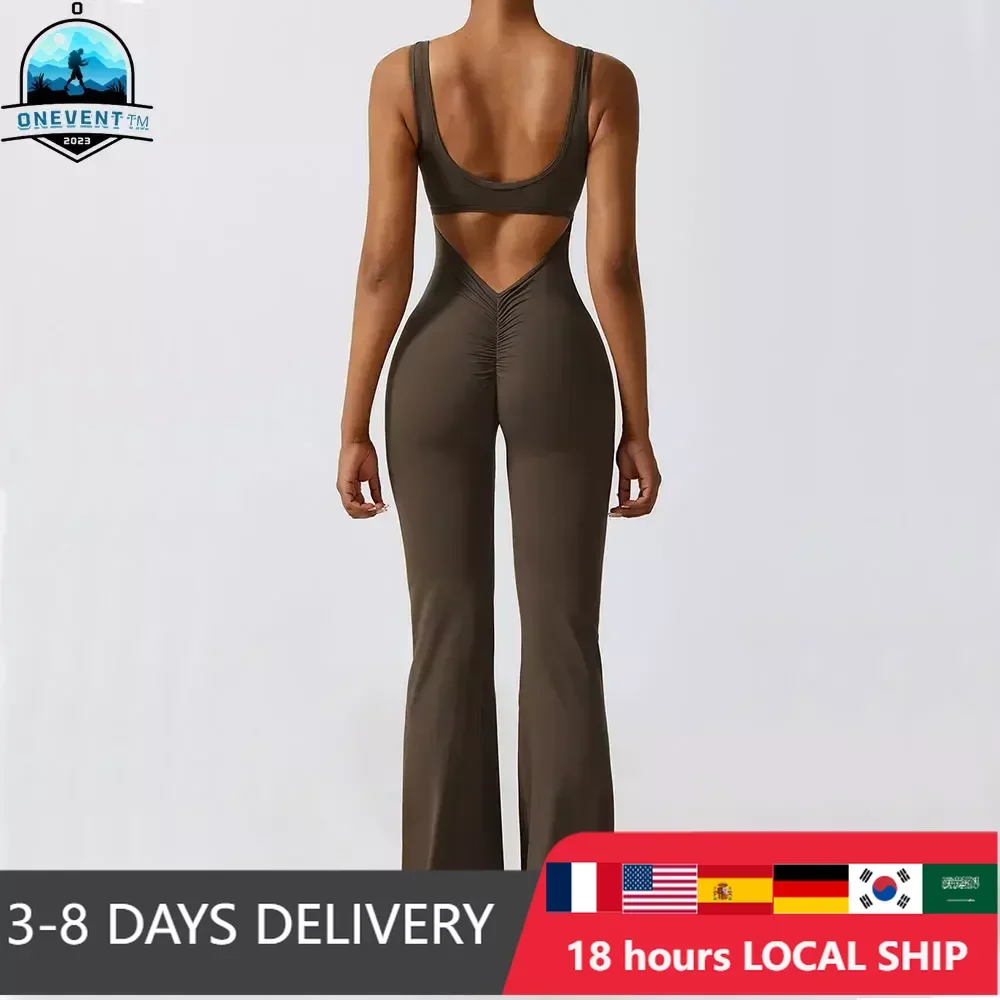 Women Tracksuit Gym Set Yoga Suit Sportswear  1 Pcs Sports Jumpsuit Fitness Rompers Stretch Female Push Up Workout Bodysuits