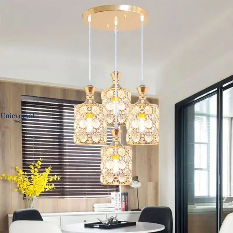 

LED Crystal pendant lights Luxury Restaurant Chandelier Living Room Creative Personality Lamps Bar Balcony Lndoor Lighting