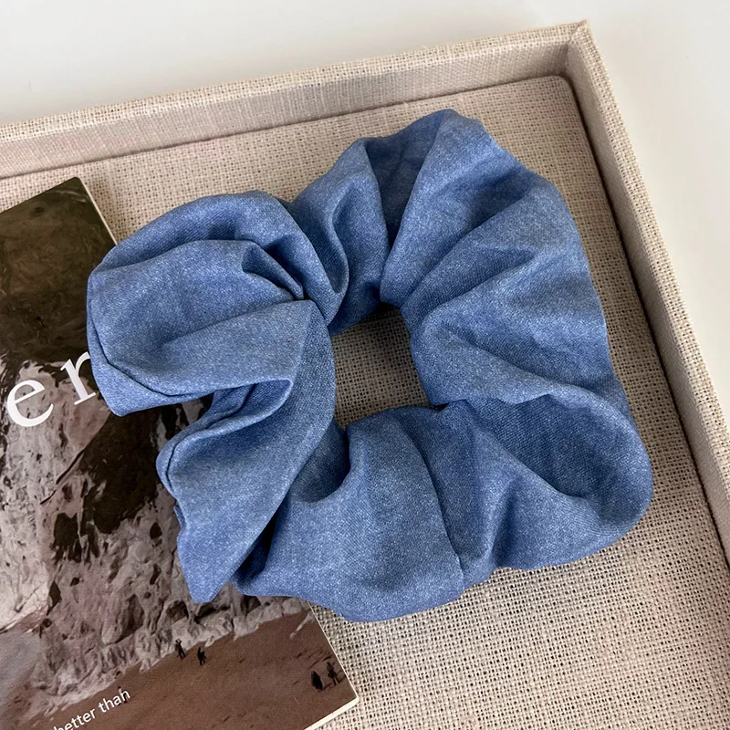 Versatile and Fashionable Hair Ties with Casual and Chic Denim Texture, Ideal for Daily Wear and Special Occasions