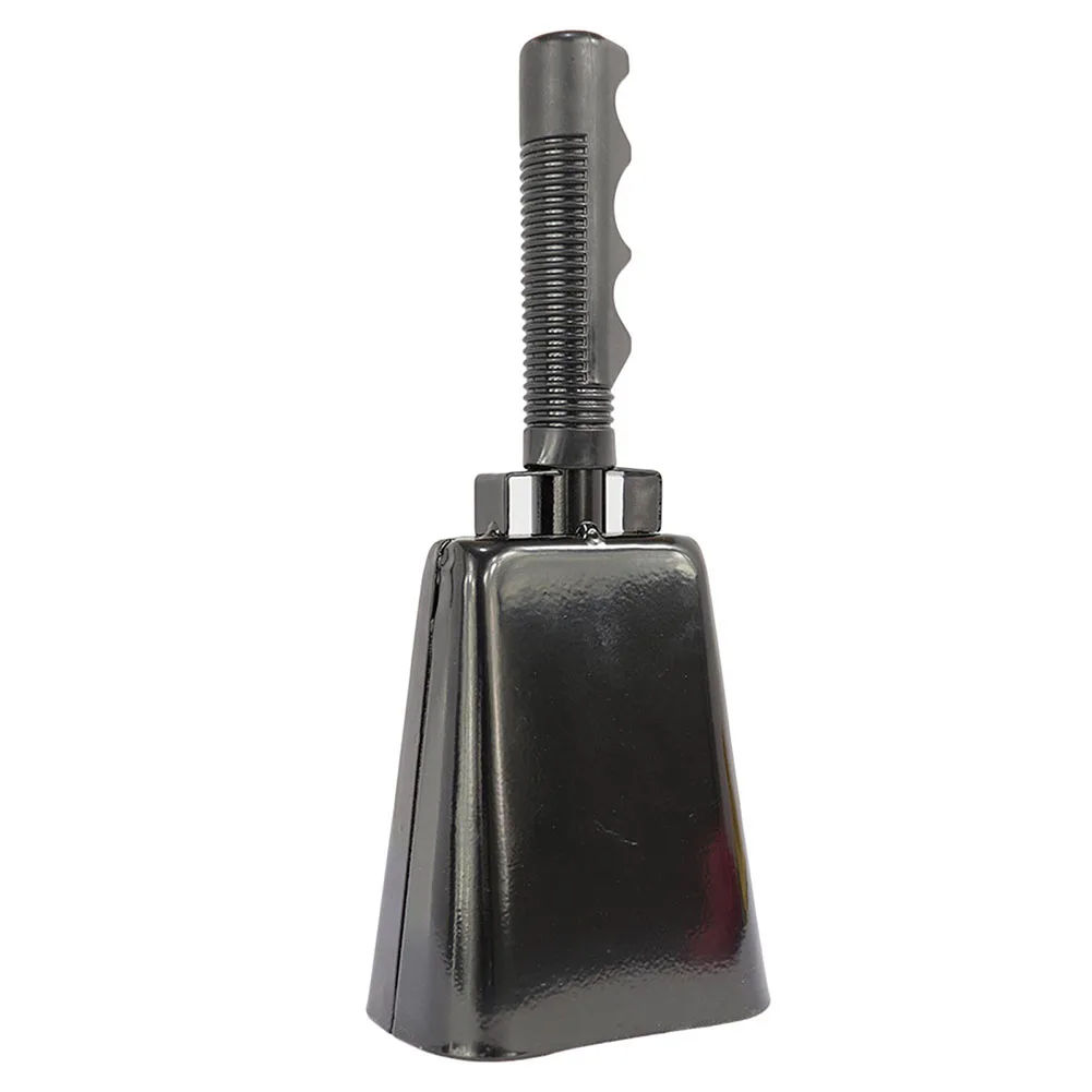 1x Cow Bell Steel Cowbell With Handle Hand Percussion For Party Sport Events Cheering Bell Hand Call Bell Loudly For Concert