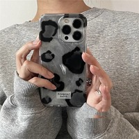 Cute Leopard Prints Feather Yarn Case For iPhone 16 16E 15 14 13 12 11 Pro Max 7 8 Plus XS XR SE 2020 Radiant Silicone Soft Case