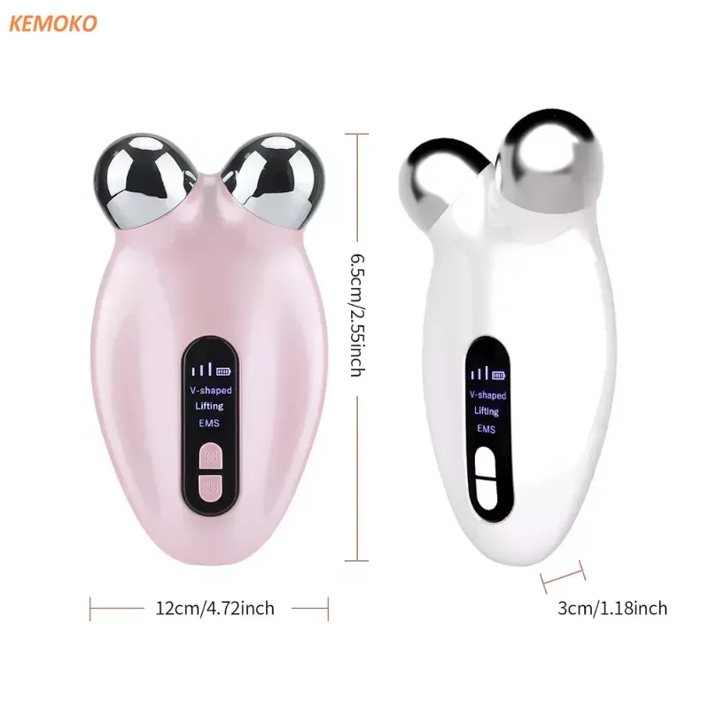 Face Beauty Apparaat Ems Microcurrent Face Lifting Massager 3d Roller Anti Rimpel Strakker Huidverjonging Verminderen Dubbele Kin