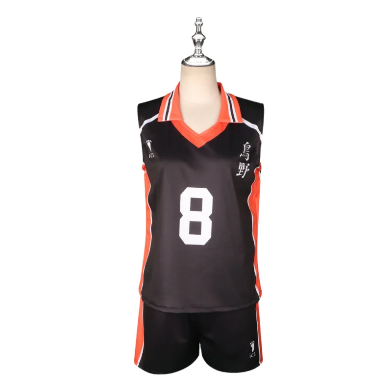 Anime Japanese Haikyuu!! Shimizu Kiyoko Cosplay Costumes #8 Shimizu Volleyball Jersey Karasuno Women Sports Sleeveless Shirt Set