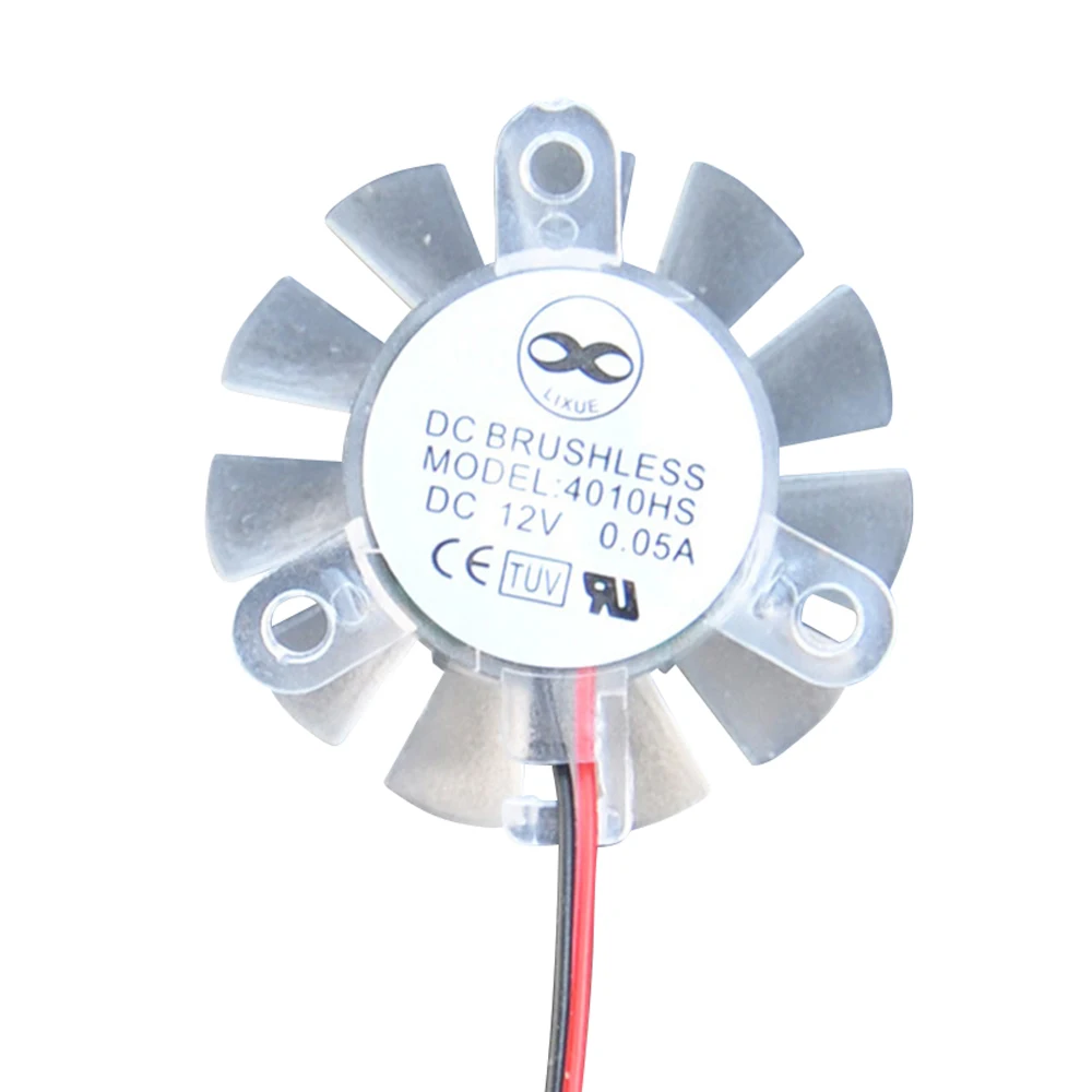 1Pcs 36MM Three-Hole Distance 27MM Hole Pitch Silent Transparent Equilateral Hanging Card Fan Blade 12V 0.05A Fan Blade 2Pin
