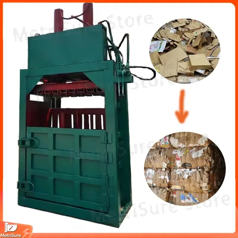 10kg Hydraulic Rag Baler for Aluminum Cans Cardboard Scrap Metal Recycling Press Industrial Waste Compactor Baling