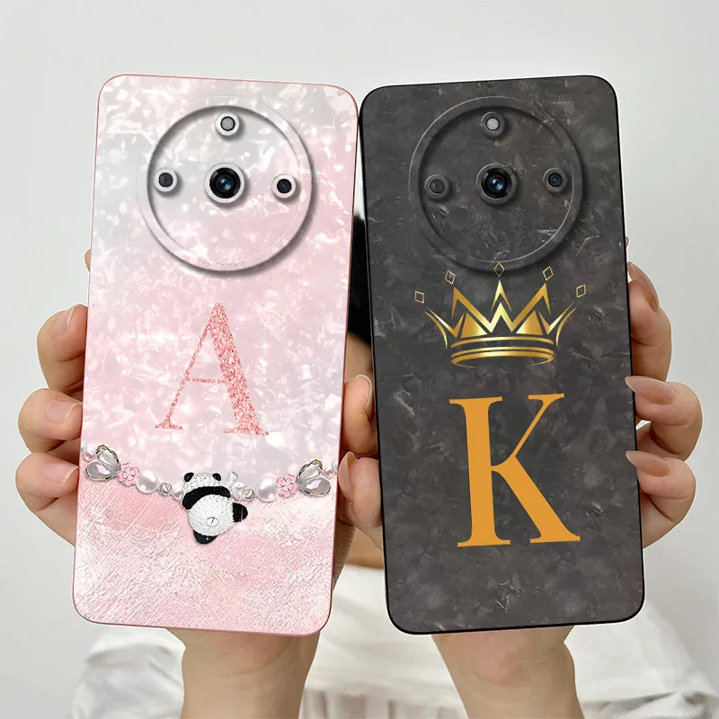 For Realme 11 Pro Case Realme 11 Pro Plus Narzo 60 Pro Phone Case Fashion Crown Letters ShockProof Silicone Back Cover Fundas