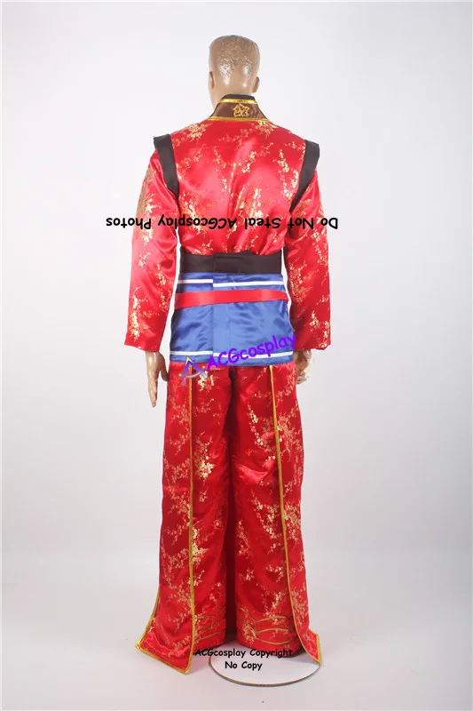 Dynasty Warriors Ling Tong Cosplay Costume Brocade Fabric made acgcosplay Garment