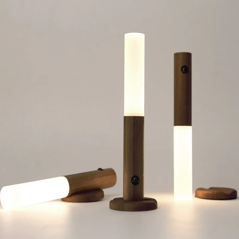 LED Induction Night Light Wall Lamp Aisle Corridor Wall Light Under Cabinet Light Book Light DC5V Smart Sensor Charging Lamp