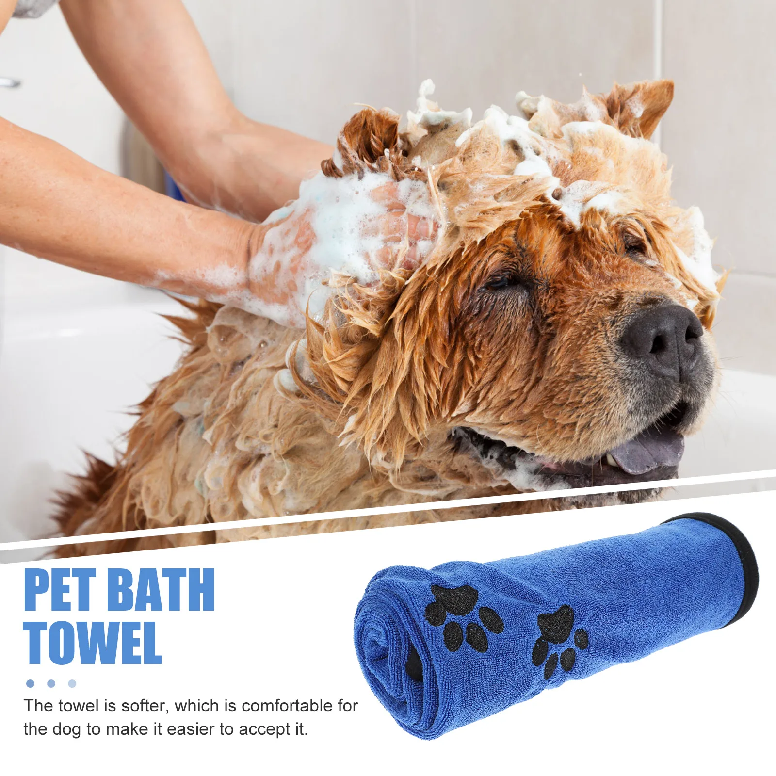 

Ultra Absorbent Quick Dry Dog Bath Towel Large Pet Shower Fiber Cat Towel Soft Durable For Bathing Drying Pets