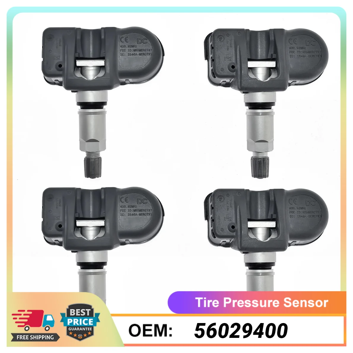 

4PCS TPMS Tire Pressure Monitor Sensor 56029400 For Chrysler 300SRT 300C, Dodge Charger Magnum Viper, Lancia Thema