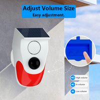 Outdoor Sound and Light Infrared Alarm Detector USB Rechargeable Sensor 120dB Wireless PIR Motion Sensor with Remote Control