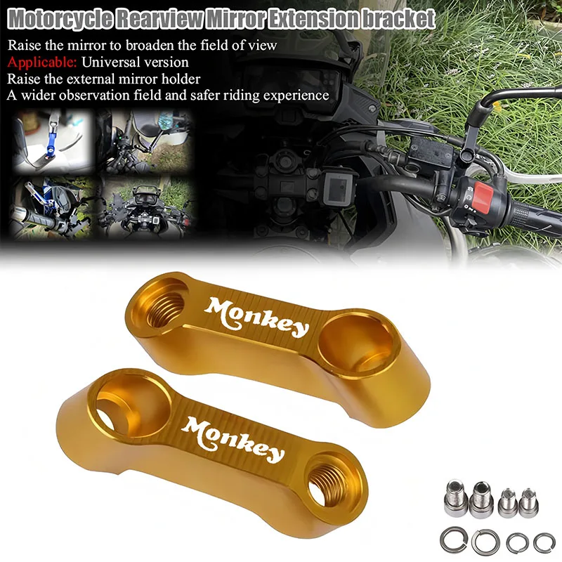 

For Honda Monkey 125 Z125 Z 125 Z120 Monkey125 2018-2024 Motorcycle Accessories Rearview Mirrors Extension Riser Extend Adapter
