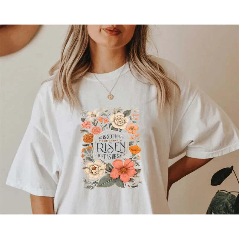 Easter Christ Iron On Heat Transfer Sticker Clothing Risen Jesus Prin Patch T Shirts Appliqued Thermals Transfer Sticker Fashion
