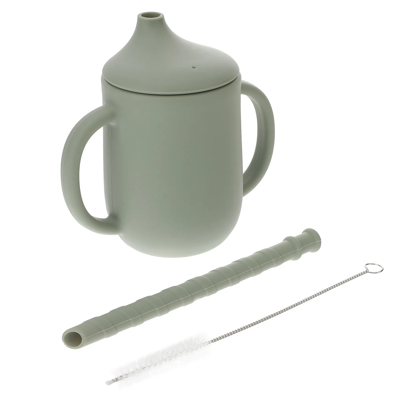 

Silicone Sippy For Kids Baby Straw Cup Toddler Training Cup Portable Drop-Proof Drinking Bottle Bpa-Free