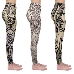 Mallas ajustadas de cintura alta para mujer, Leggings con estampado 3D de flores, seda de leche, sin costuras, color negro, invierno, nueva moda
