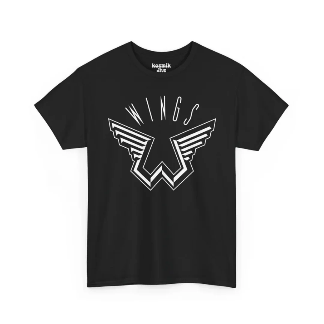 Camiseta Wings Tour com estampa retrô de banda de rock, camiseta masculina de algodão puro, moda verão, roupa infantil, camiseta feminina Y2k ﻿